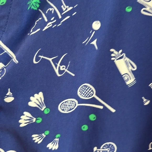 POLO golf shorts nwt 36. Martini Palm tree golf cart tennis racket. Pickle ball